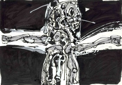Antonio Saura, Crucifixión, 1960